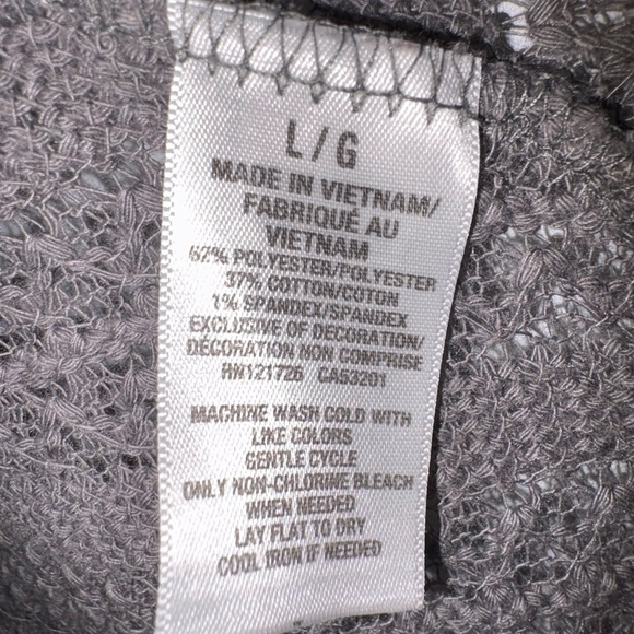 Aeropostale Womens Large Open Knit Duster Cardigan Gray Boho Fairy Grunge - Picture 6 of 10